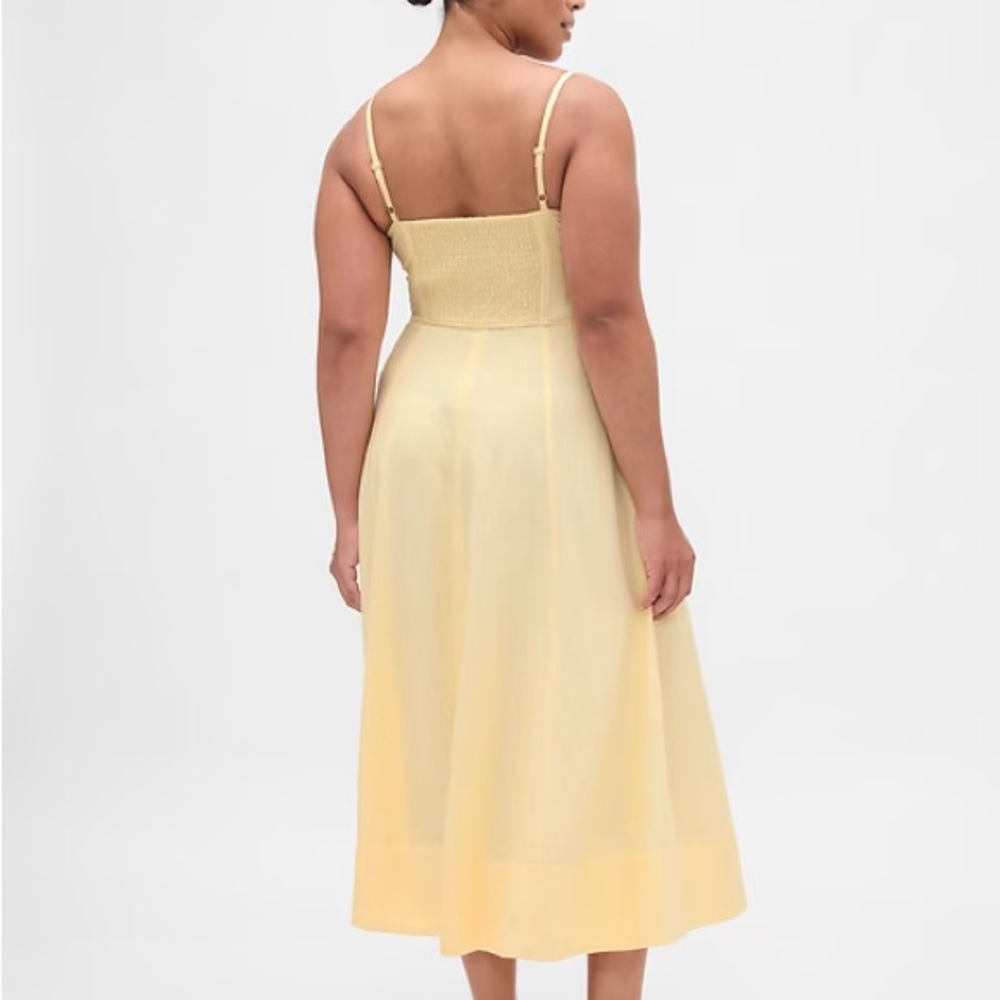 GAP Yellow Midi Dress with Spaghetti Straps - Picture 6 of 9